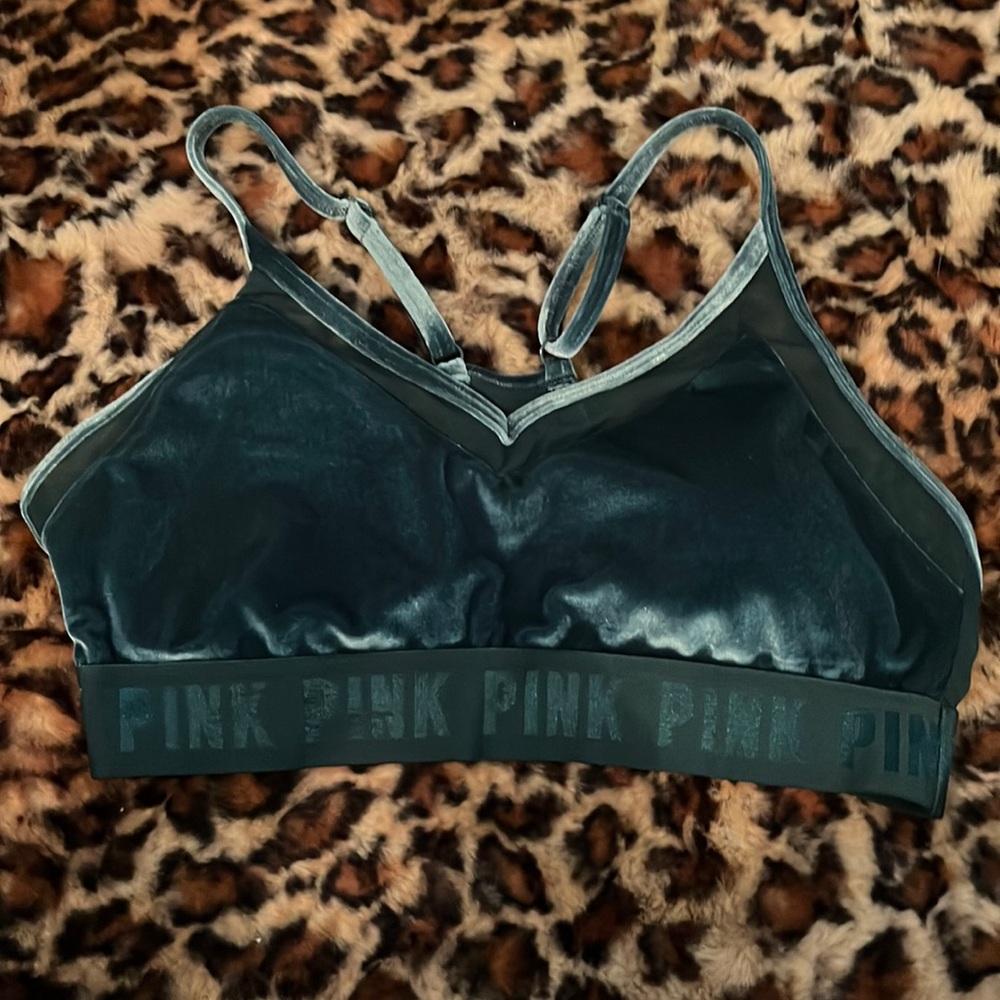 Victoria’s Secret pink velvet sports bra